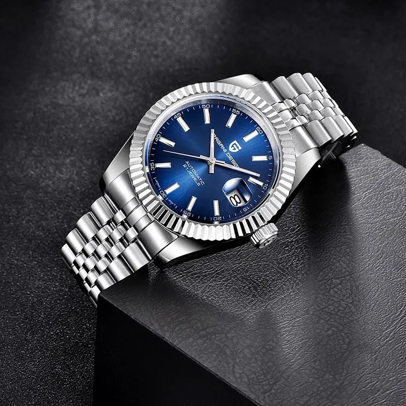 Pagani Design PD-1645 Datejust Blue Dial Men's Watch